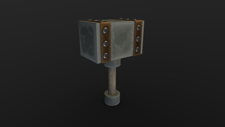 Stylised Hammer 3D Model