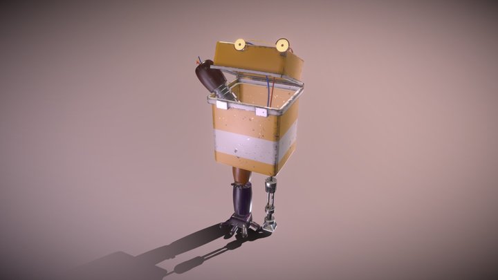 Trash Bot 3D Model