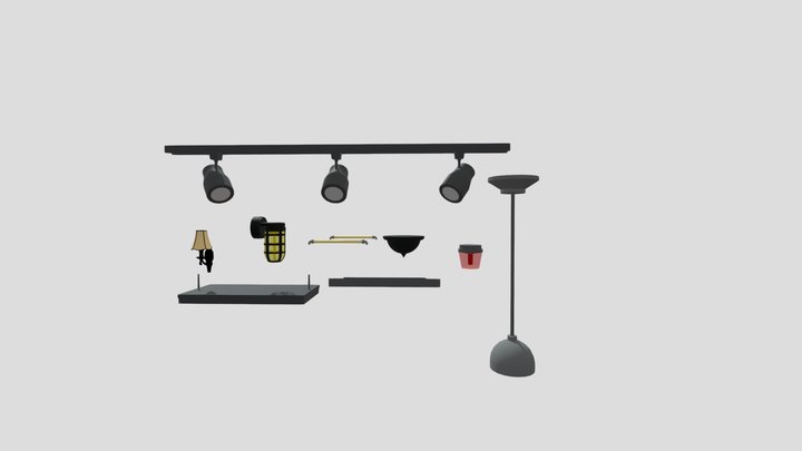 poppy  playtime 1 lamps 3D Model