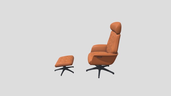 ArmChair_FootRest 3D Model