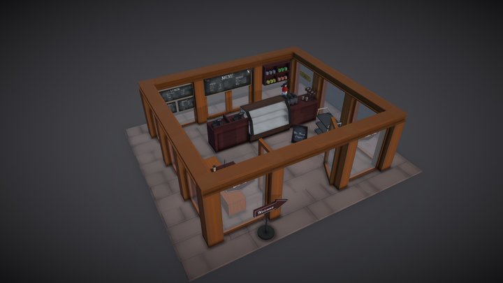Coffee Shop 3D Model