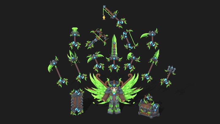 Evergrove Armor and Tool Set 3D Model