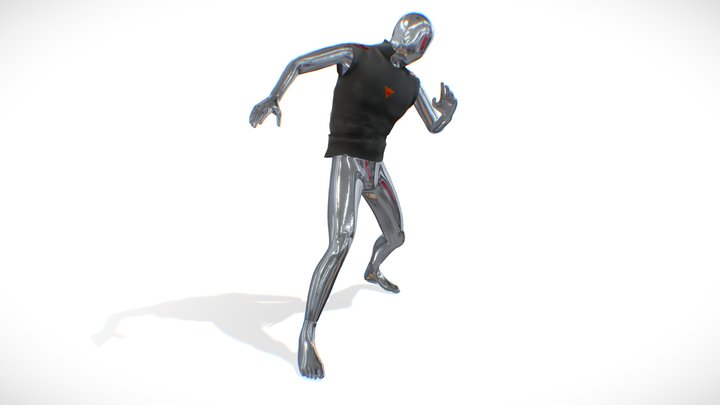 Manequin Vest-  Posed ( Rigged ) 3D Model