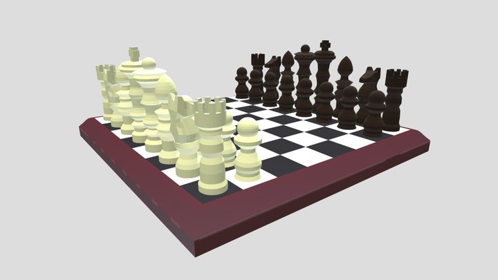 Chess Set 3D Model