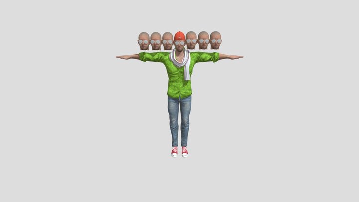 Jack7HeadRigged Indian Theft Auto Simulator 3D Model