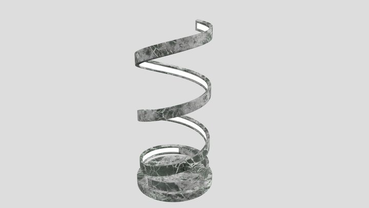 Modern Marble Spring Lamp 3D Model