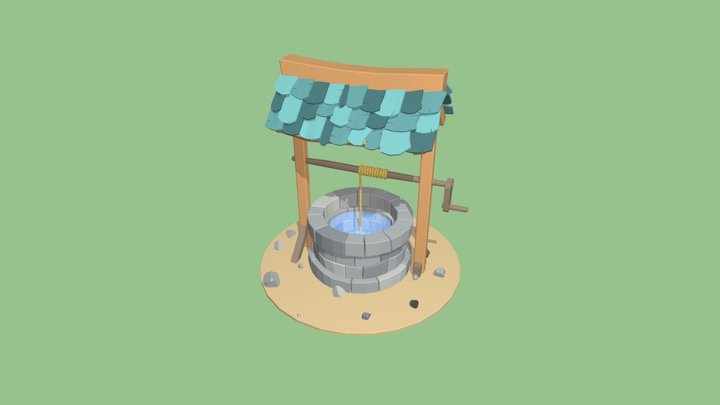 Low Poly Well 3D Model