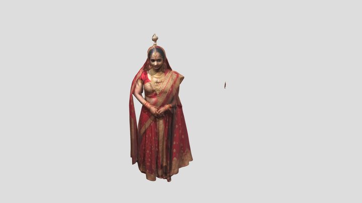 A_traditional_ Madhya__bride 3D Model