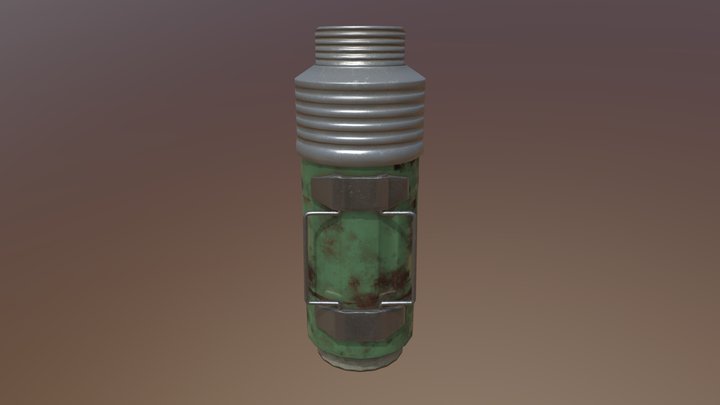 Low Poly Thermos 3D Model