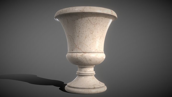 Marble Vase 001 3D Model