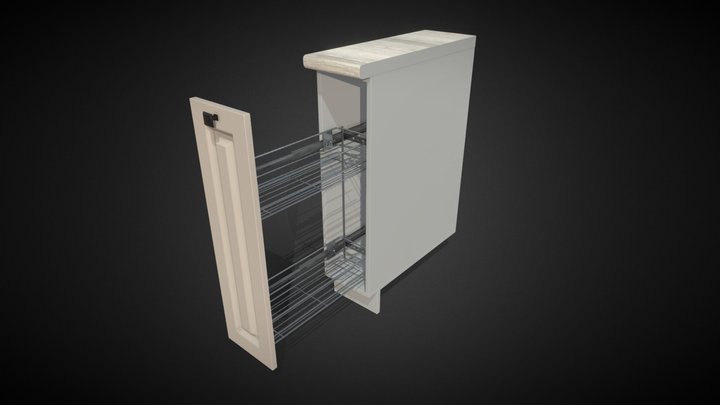 Тумба кухонная НШ20 - Карго 3D Model