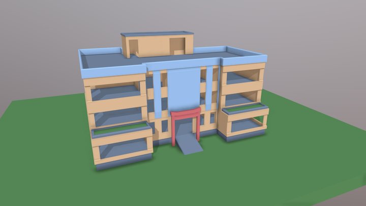 Hospital - (No Texture) 3D Model