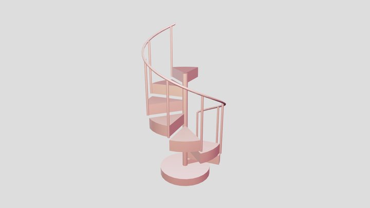 _[3D STL]_Spiral_Staircase-Test-2 3D Model