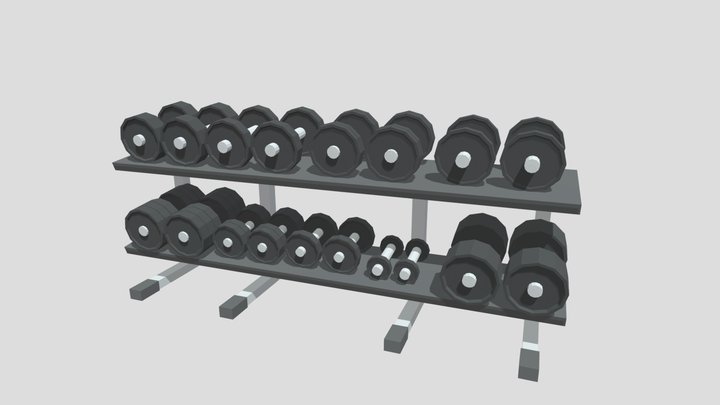 FREE LowPoly Crossfit - Hand Weight 3D Model