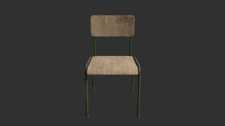 Old School Chair 3D Model