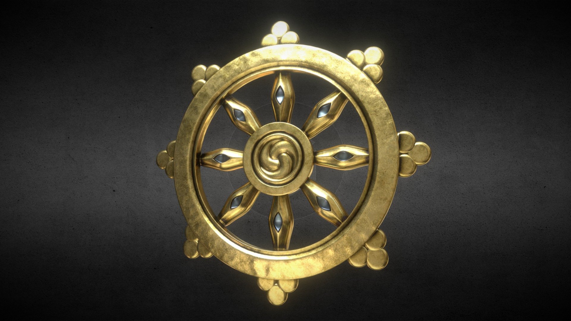 Dhamma Wheel - Buy Royalty Free 3D model by Alejandro Galán (@tahariel ...