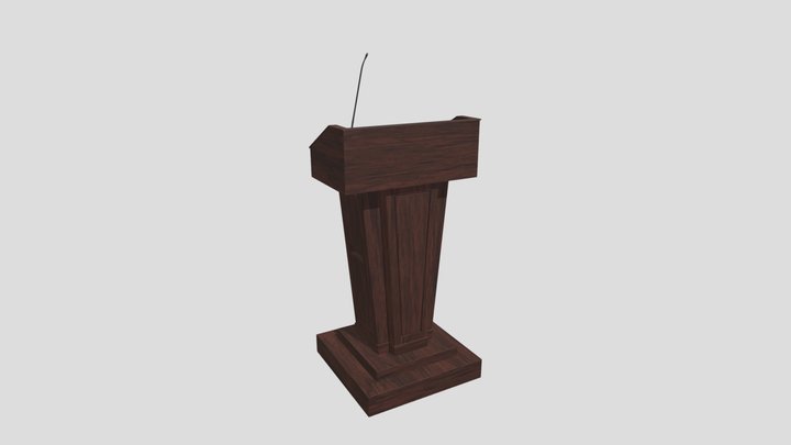Debate Podium 3D Model