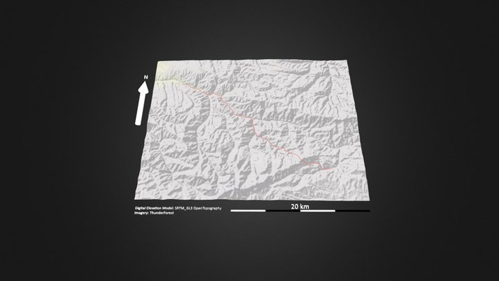 巴尔鲁克_等高地图 – Gratis 3D-model STL