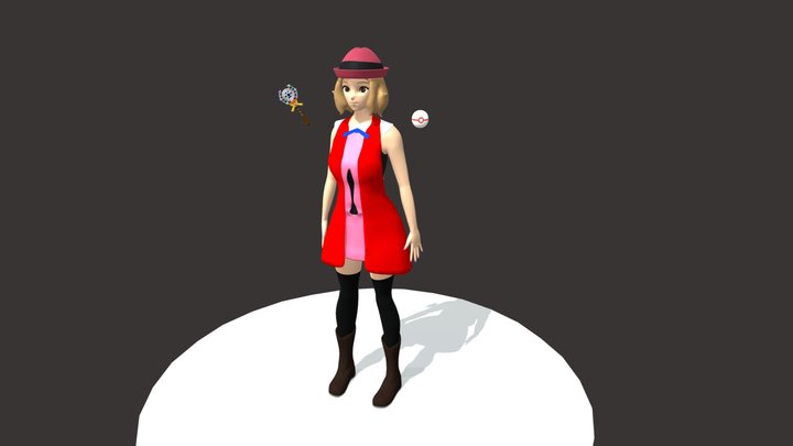 Serena Pokemon XY 3D Model
