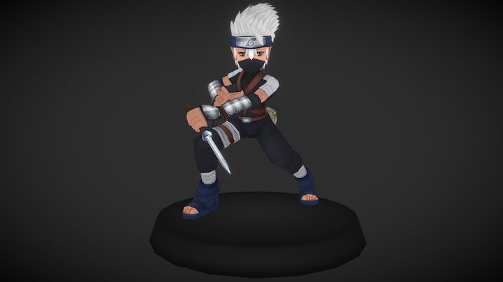 Kakashi Hatake and Pakkun free 3D model 3D printable