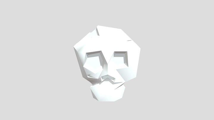 Low Poly skull 3D Model