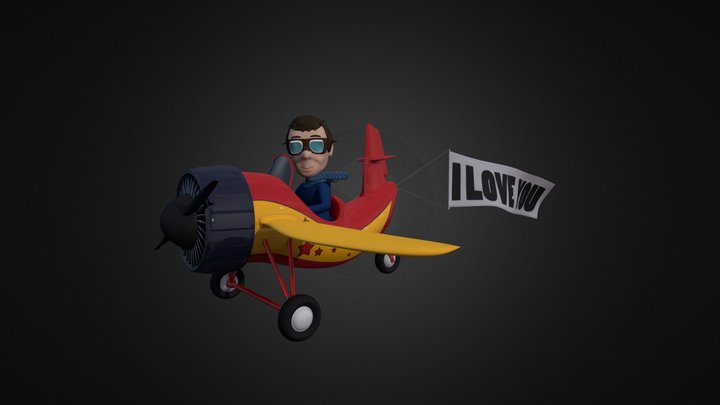 Valentine`s Day Pilot 3D Model