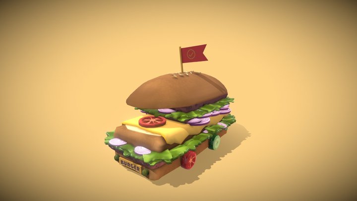 [StudentWork] Burger Car 3D Model