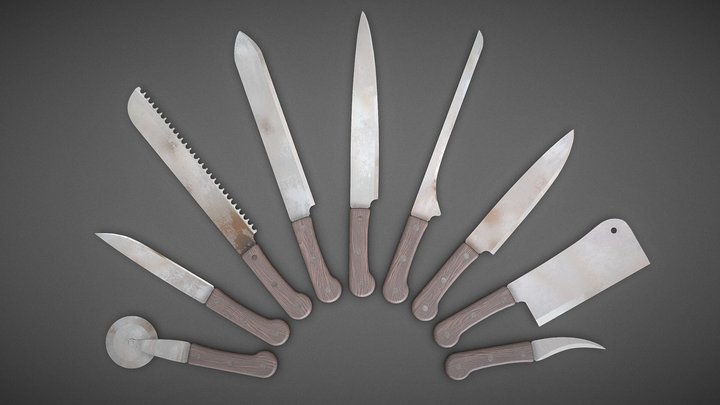Knife collection 3D Model