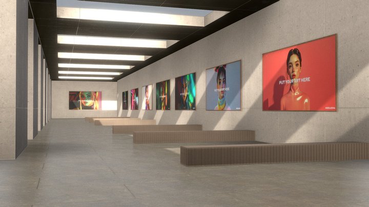 VR Art Gallery | NFT Room2 3D Model