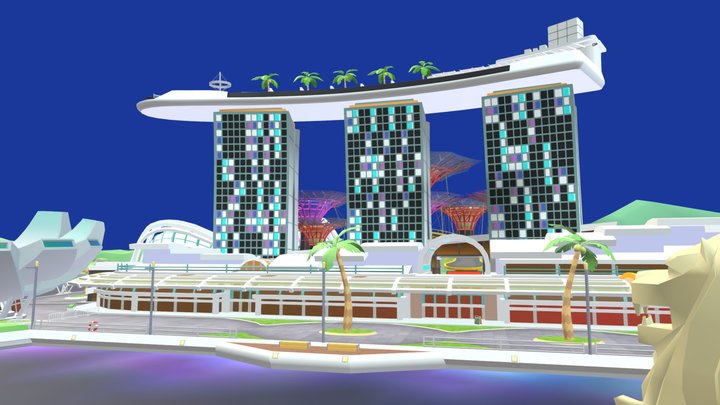 Mario Kart 8 Deluxe - Tour Singapore Speedway – Modello 3D gratuito STL