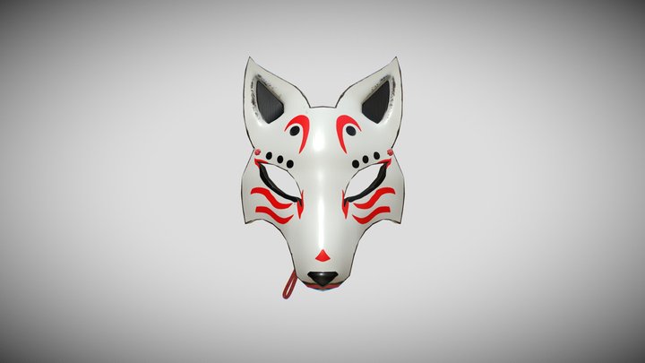 Inari Fox Mask 3D Model