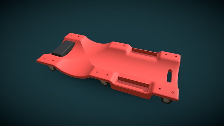 Car Mechanic Creeper 3D Model