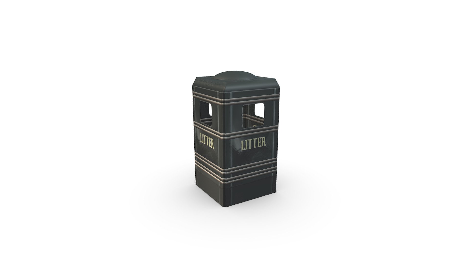 Low Poly Public Litter Box - Buy Royalty Free 3D model by 3dia [7f709e1 ...
