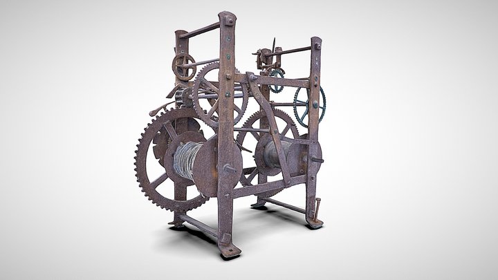 Turret Clock Mechanism : Nantwich Museum 3D Model