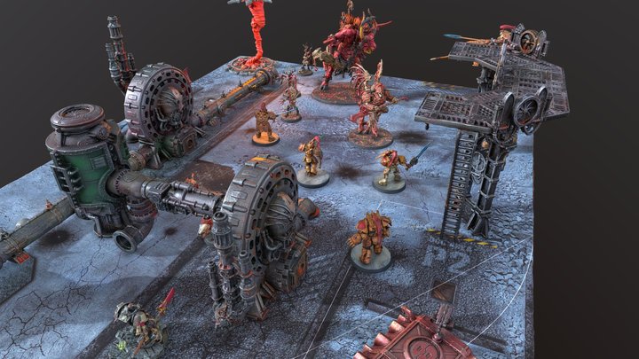 Warhammer battlefield. Attack of the demons 3D Model