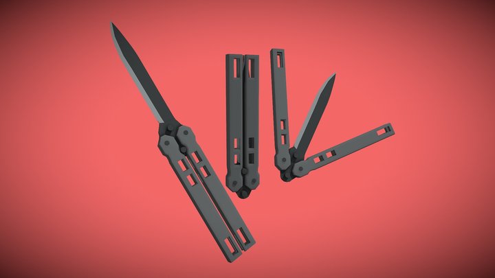 Balisong (Low Poly) 3D Model