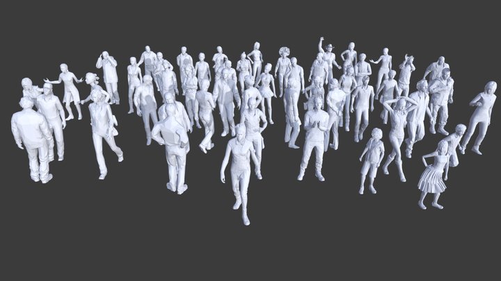 50 Low Poly People Collection Pack 2 3D Model