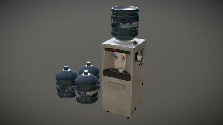 Water Dispencer - PBR - Game Ready 3D Model