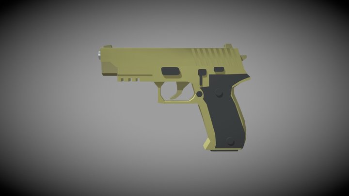Low Poly P226 Mark 25 3D Model