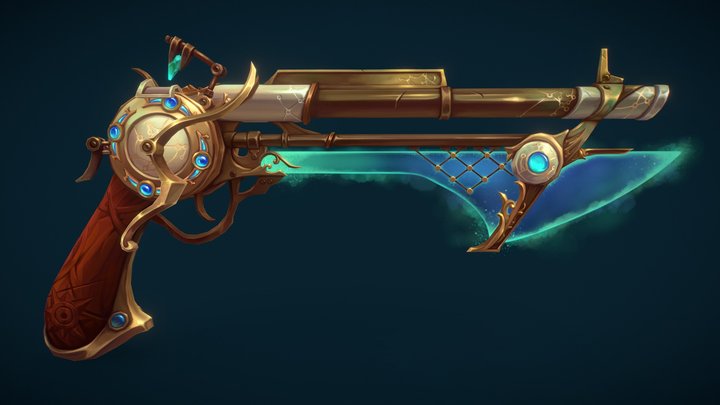 Aquilian Lawgiver | Stylized gun 3D Model