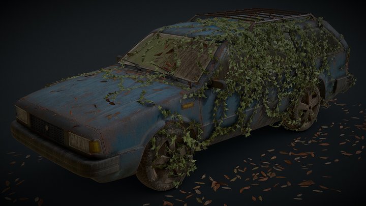 Abandoned Station Wagon - Hero Quality 3D Model