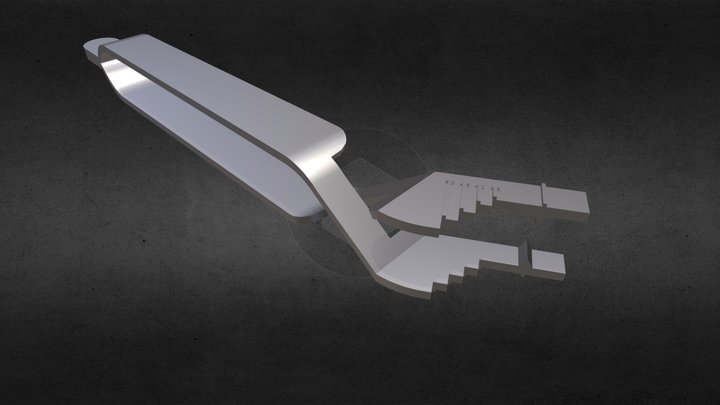 Pinça Curva 3D Model