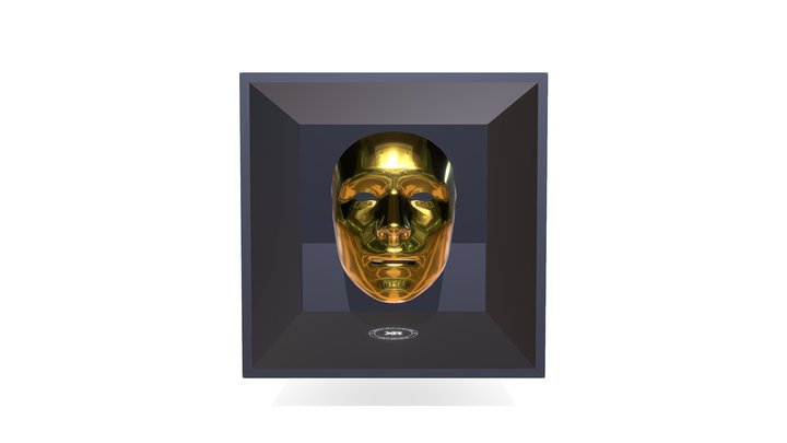 Meta Human - Face Mask [ Gold ] 3D Model
