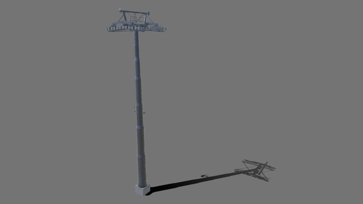 Bartholet 30m_Ropeway-Pillar_simlified 3D Model