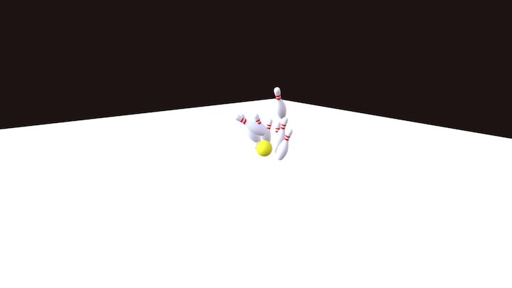 Bowling Kinetic Scene 3D Model