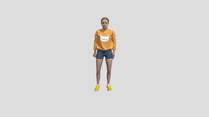 Standing W_ Briefcase Idle SOPHIE 3D Model