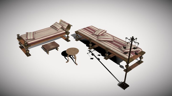 Roman House Furniture Pack 3D Model