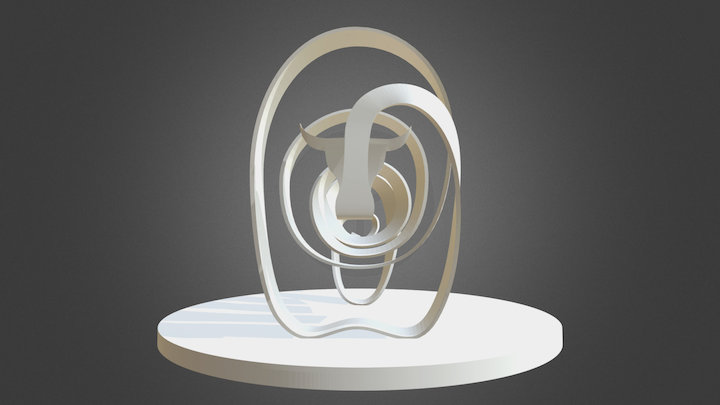 Bull on Platform 3D Model