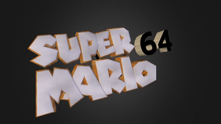 Nintendo 64 - Super Mario 64 - Logo 3D Model