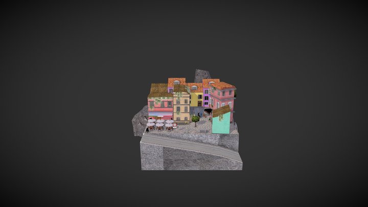 herexamen cityscene 2018 Cinque Terre 3D Model